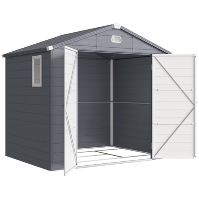 Abri de jardin PP Gris foncé OUTSUNNY