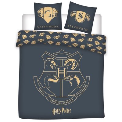 Parure de Lit Double Réversible Poudlard HARRY POTTER