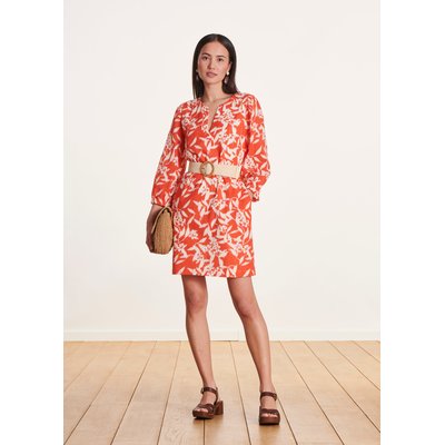 Robe courte en coton biologique imprimé fleuri LA FEE MARABOUTEE