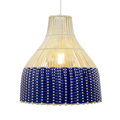 Suspension bicolore en rotin, SKIPP C-CREATION