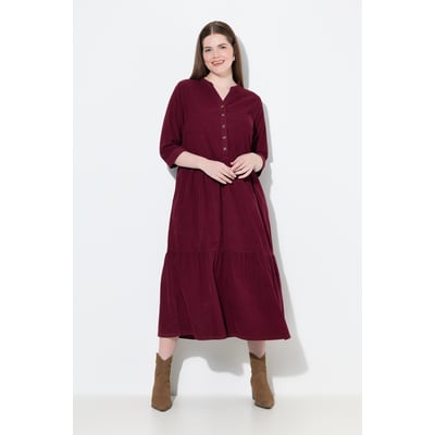 Robe maxi en velours côtelé à col montant ULLA POPKEN