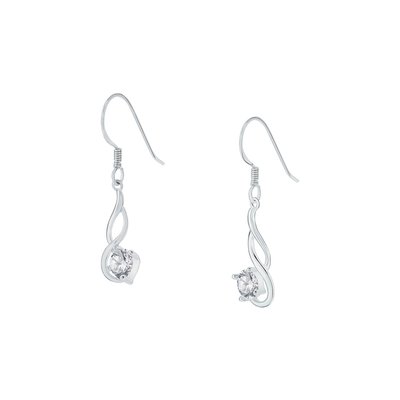 Boucles d'oreilles en argent 925 et oxyde de zirconium CLEOR