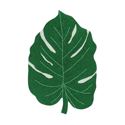 Tapis Rectangulaire en coton feuille monstera PLANTS LORENA CANALS