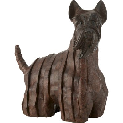 Statue chien terrier écossais moderne en résine  décorative RECOLLECTION