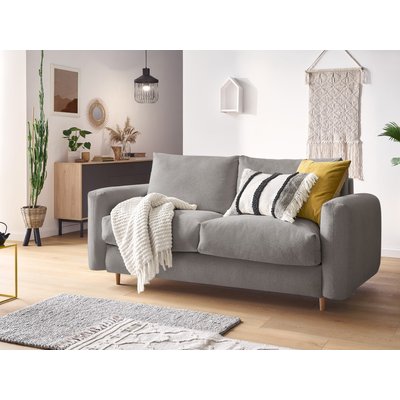 Canapé droit convertible 3 places en tissu chiné couchage 160x200 cm, COCOONE BOBOCHIC