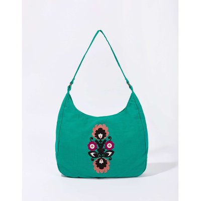 Sac besace coton uni brodé LISE LA FIANCÉE