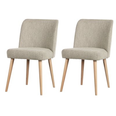 Lot de 2 chaises de repas en tissu bouclé - FORCE VTWONEN