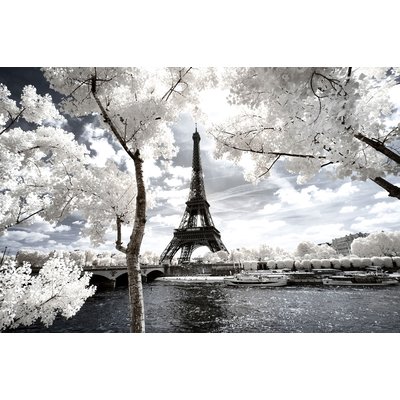 Tableau paris tour eiffel blanche HEXOA