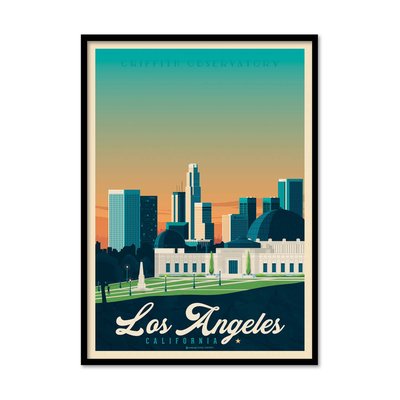 Affiche d’art et cadre noir 50 x 70 cm - Los Angeles - Olahoop Travel Posters WALL EDITIONS