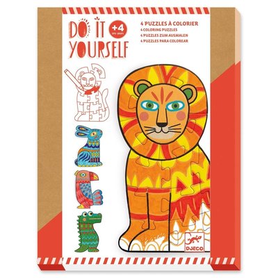 Do It Yourself 4 puzzle a colorier - Animacolor DJECO