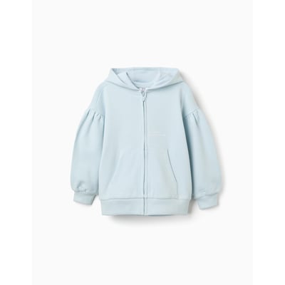 Sweat zippé en coton à capuche et imprimé floral ZIPPY