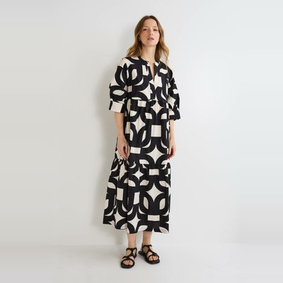 Robe midi ample imprimée en coton BIO GOTS MONOPRIX