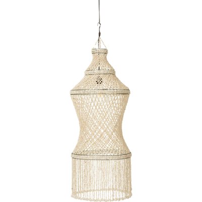 Abat-jour suspension naturel en coquillages style bord de mer RECOLLECTION