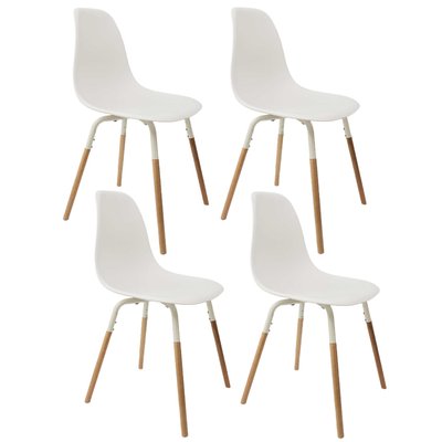 Lot de 4 Chaises scandinave Phenix en polypropylène et métal TOILINUX