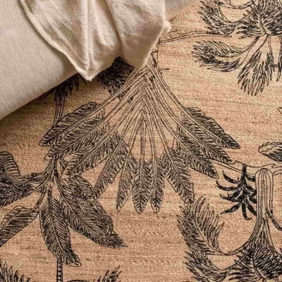 Tapis en jute imprimé jungle 120x170cm ORNAMI
