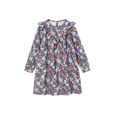 Robe à volant imprimée. fleurs VERTBAUDET