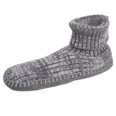 Chaussettes d'intérieur maille côtelée, picots antidérapants ISOTONER