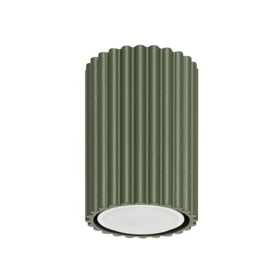 Plafonnier Aluminium Vert Olive GU10 1 Karbon 10 EDEN