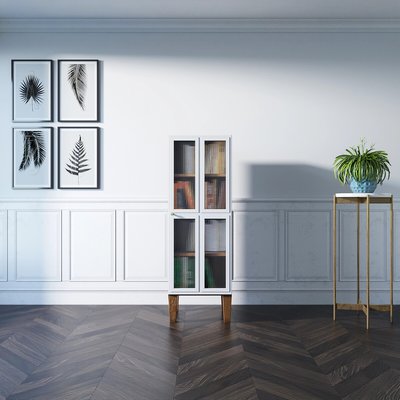 Шкаф-витрина с рифлеными стеклами SO'HOME