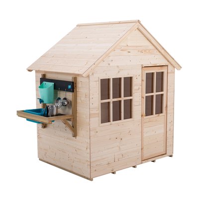 Maisonnette cabane enfant + cuisine extérieure REFUGE TP TOYS