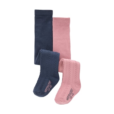 Lot de 2 paires de collants en maille torsadée bébé VERTBAUDET
