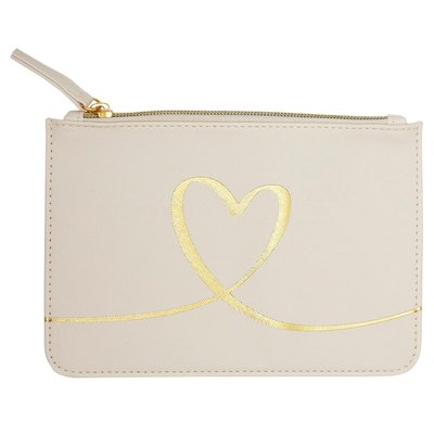Pochette zippée COEUR DRAEGER PARIS