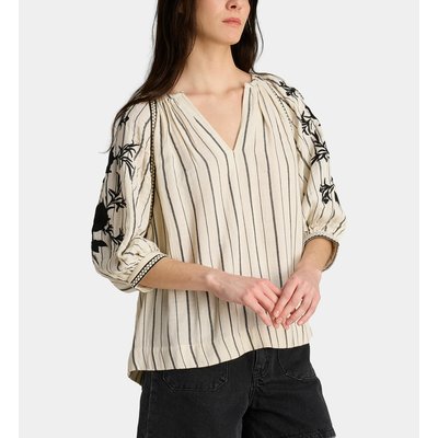 Blouse Cara Rayures Et Broderies GALERIES LAFAYETTE