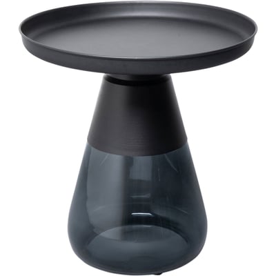 Table d'appoint en verre et acier, BOTTIGLIA KARE DESIGN