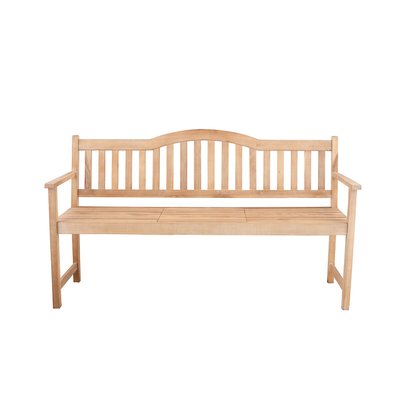 Light Teak Acacia Wood Bench with Pop Up Table SO'HOME