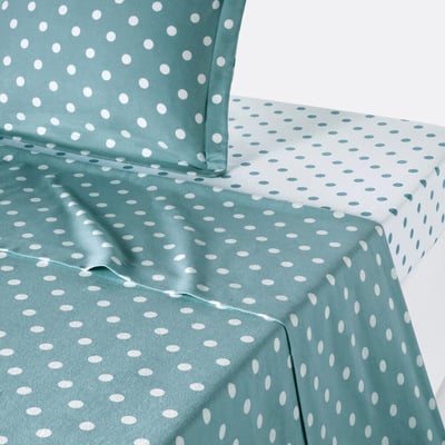 Drap flanelle imprimé pois, Clarisse LA REDOUTE INTERIEURS