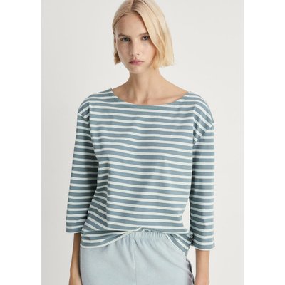 T-shirt coton rayure tissée MANGO