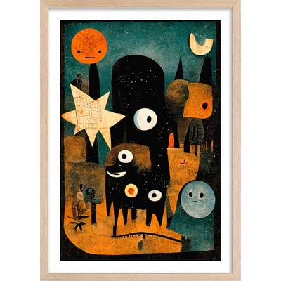 Affiche enfant la nuit des jeunes monstres HEXOA