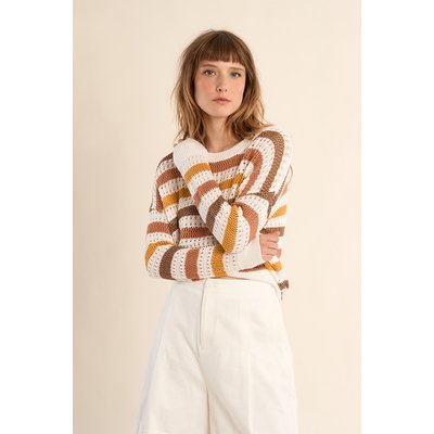 Pull en maille ajourée, rayé MOLLY BRACKEN