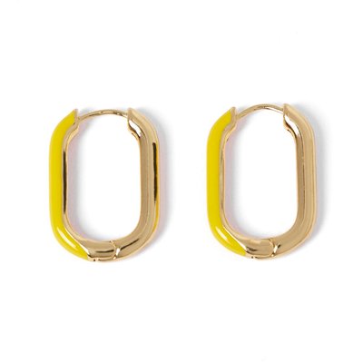 Boucles d'oreilles en laiton et émail DRAEGER PARIS