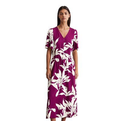 Robe à taille élastique flare en sergé de viscose fluide MARC O'POLO