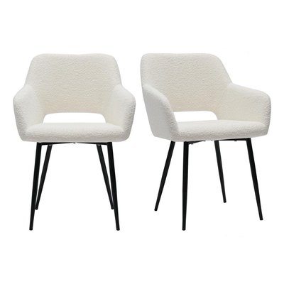 Chaises design pieds métal noir (lot de 2) LAURETTE MILIBOO