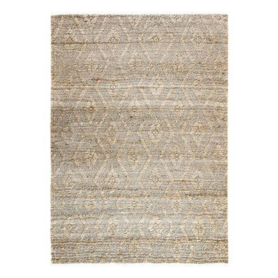 Tapis de salon tressé en jute motifs losanges en relief  RELIEF JUTE THE DECO FACTORY