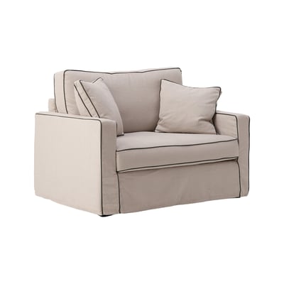 Fauteuil XL coton/lin déhoussable - MARGOT CAMIF