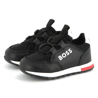 Baskets avec cuir à lacets BOSS KIDSWEAR
