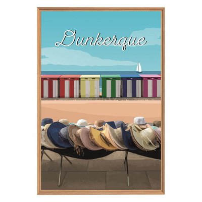 Tableau Mural Illustration Cabines Plage Dunkerque PLAGE CEANOTHE