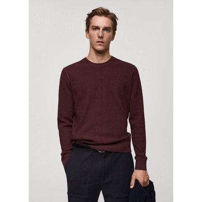 Pull coton maille fine côtelée MANGO MAN