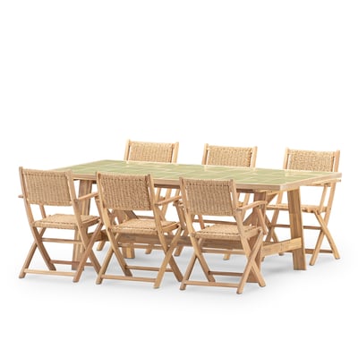 Salon de jardin, 6 chaises, BISBAL & SERENA DEFORA HOME