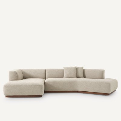 Offenes Ecksofa Jacopo mit Ecke links, Strukturgewebe Viskose/Leinen AM.PM