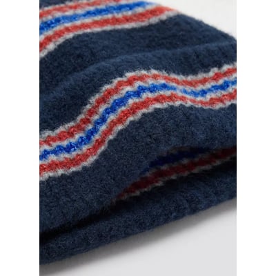 Bonnet en maille à rayures MANGO KIDS