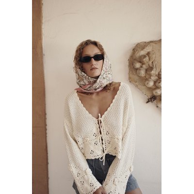 Bedrukte zijden sjaal ROMY LOUISE MISHA