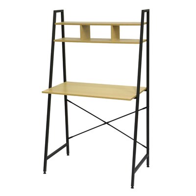 Bureau avec 2 étagères en MDF et Métal TOILINUX