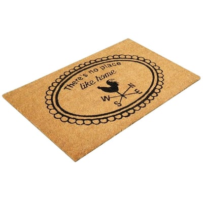 Paillasson marron motif "There is no place like home" CALICOSY