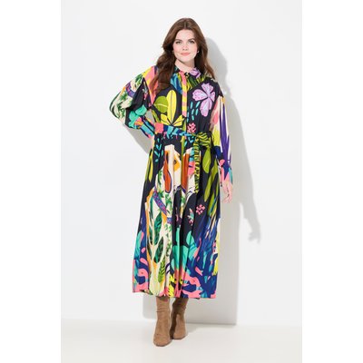 Robe maxi coupe évasée, col Claudine ULLA POPKEN