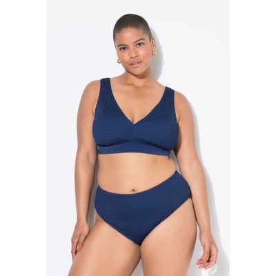 Bas de bikini taille haute, texture raffinée STUDIO UNTOLD