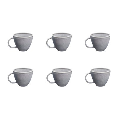 Lot de 6 mugs en grès, STONE BJORN